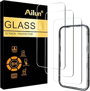 Ailun 3 Pack for iPhone Air Screen Protector [6.5 inch] with Installation Frame, Tempered Glass, Sensor Protection, Dynamic Island Compatible, Case Friendly[Not for iPhone 17/17 Pro/17 Pro Max]