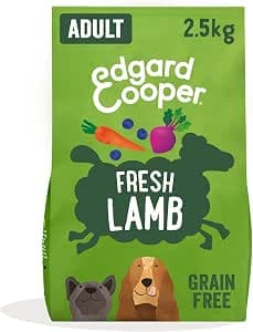 Edgard & Cooper Croquettes Dogs Adults Dry Food Without Cereals Natural Feed 2.5 kg Fresh Lamb, Complete Feeding, Healthy and Balanced for Dogs of All Sizes