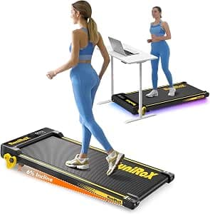 Walking Pad with Incline Portable Treadmill with Handle Bar for Home Office Under Desk Use Small Space Treadmill