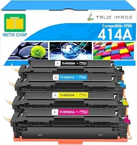 414A Toner Cartridges 4 Pack: MFP M479fdw M454dw Compatible for HP414A 414X 414 M479fdn M454dn Color Laserjet Pro M479fdw M455dn M479 M454 Printer Ink High Yield with Chip Black Cyan Yellow Magenta