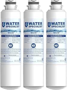 Waterspecialist DA29-00020B Samsung® Water Filter for Refrigerators, Replacement for Samsung® DA29-00020B, HAF-CIN, RS25J500DSR, RF28HMEDBSR, HAF-CIN/EXP, RF4287HARS, RF28HFEDBSR, 3 Filters