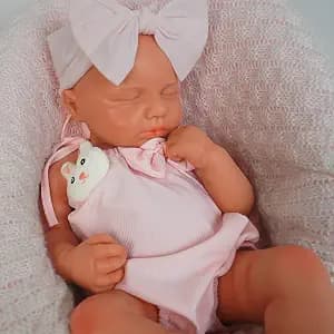 Reborn Baby Dolls That Lifelike -18.5 inch Full Body Silicone Sleeping Baby Girl Handmade Face Realistic Body Details for Children Gift