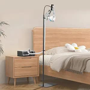 CPAP Hose Holder for Bedside - All-Metal Stand with Aluminum Hook | NoWall Drilling | Fits ResMed/Philips/AirSense Tubing | Helps Keep Hose Clean &Tangle-Free