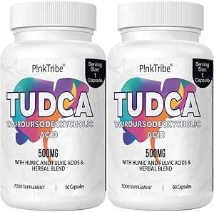 TUDCA 500 mg, Biliary Acid Supplement, 120 Capsules (Tauroursodeoxycholic Acid)