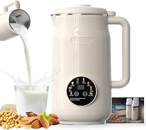 8 in 1 Nut Milk Maker Machine Blender Automatic Soy Milk Maker with 10 Blades, 50Oz/1.5L Blender for Smoothies, Oat, Almond, Juice, Rice Paste, 12H Delay Start, Keep Warm, Boil Water, Self Cleaning