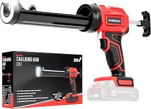 Cordless Electric Caulking Gun Compatible with Makita Battery, 4 Adjustable Speed 550Lbs Push Force, LED Light, Drip-Free, 10OZ Electric Caulk Gun for Filling, Sealing, Windows, Floors (No Battery)