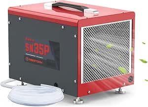 Abestorm Commercial Dehumidifiers with Pump and Hose, Compact 70 PPD Crawl Space dehumidifier, up to 1,000 sq. ft, Auto Defrost, Memory Starting