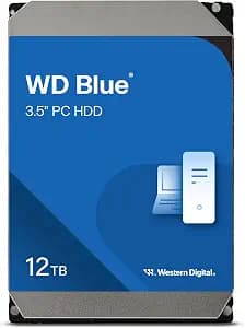 Western Digital 12TB WD Blue Internal Hard Drive HDD - 7200 RPM, SATA 6 Gb/s, 512 MB Cache, 3.5" - WD120EAGZ
