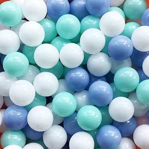 MoonxHome Ball Pit Balls for Toddlers, BPA Free Crush Proof Plastic Toy Balls for Ball Pit, Children's Pool Water Toys, Macaron Ocean Balls for Play Tent 2.15 Inch Pack of 100 200 500 800 1000