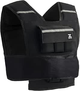 ZELUS Adjustable Weighted Vest with Weights, Workout Vest with Weight Bars/Iron Sandbag for Home Exercise Strength Training Fitness More, Weight Vest for Men Women