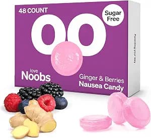 Berry Ginger Candy for Nausea Pregnancy by LoveNoobs™, Anti Nausea Pregnancy, Candy for Morning Sickness, Drops for Motion Sickness, Sugar-Free, B6