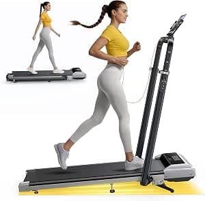 TOPUTURE Foldable Walking Pad with 12% Incline, Folding Under Desk Treadmill for Home/Office 6 in 1, Adjustable Portable Compact Treadmill with Remote Control, 300lbs Capacity, APP & LED Display