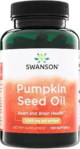 Swanson Pumpkin Seed Oil Prostate Support, 1,000 mg, 100 Softgels | For Men Seeking Natural EFA Benefits, a Highly Bioavailable Formula for Fast Absorption, Supports Prostate Health