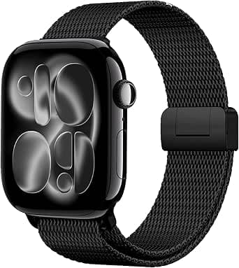 Titanium Bracelet for Apple Watch Ultra 3 49 mm 46 mm 45 mm 44 mm 42 mm Premium Titanium Milanese Adjustable Replacement Strap for iWatch Ultra 2/SE3/SE2/SE Series 11 10 9 8 7 6 5 4 3 2 1 Men Women
