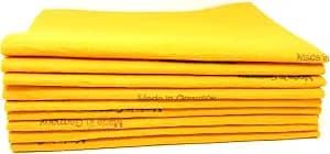10 Pack Extra Large Original German Shammy Cloths Chamois Towels Absorbent 190g Super Shammy for Pets, Parenting Tool Cleaning for Home and Commercial Use Wholesale Bulk (Orange)