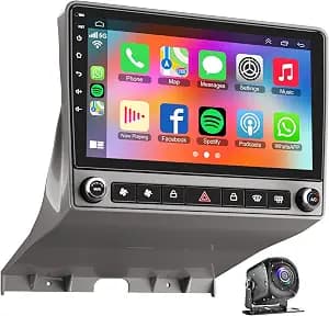 8 Core 4+64GB Car Radio for Chevrolet Chevy Camaro 2008-2015, 9” IPS Touch Screen Camaro Stereo with Wireless CarPlay & Android Auto, Voice Control, GPS, WiFi, EQ/DSP, BT, SWC, FM, Backup Camera