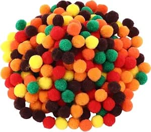 Shappy 500 Pieces 1 Inch Pom Pom Crafts Balls for Big DIY Creative Pompoms Decorations Project Hobby Supplies Party Decorations(Multicolor)
