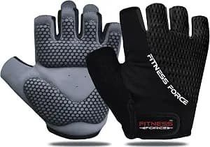 FITNESS FORCE Breathable Workout Gloves for Men and Women, Padded Weight Lifting Gloves with Full Palm Protection for Grip, Exercise, Cycling, Gym, Fitness Training