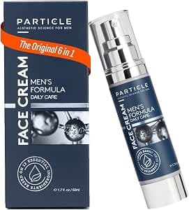 Particle Mens Face Cream - 6 in 1 Mens Face Moisturizer (1.7 Oz) - Eye Bags Treatment & Face Lotion for Men - Mens Anti Aging Cream - Wrinkle & Dark Spots Mens Face Cream (1 Pack, 1.7 oz.)