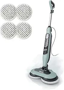 Shark Steam & Scrub Steam Mop, All-in-One Scrubbing and Sanitizing Hard Floor Cleaner, LED Headlights, 4 Dirt Grip Soft Scrub Pads Included, XL Water Tank, Swivel Steering, Hawaiian Grey, S8001