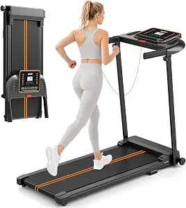 Treadmills for Home Walking Pad - Foldable Treadmill Under Desk with Handle Bar 0.6-6.2 MPH Portable Folding Pads Compact Running Machine Quiet Lightweight | Under Desk, 0.6-6.2 MPH, Portable Folding, Compact Running Machine, Quiet Lightweight