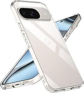 for Google Pixel 10/10 Pro Clear Case,Shockproof Soft TPU Bumper and Hard PC Back Phone Case,Non-Yellowing, Anti-Scratch,Drop Protection, Slim Fit Cover Case for Pixel 10 Pro,Clear