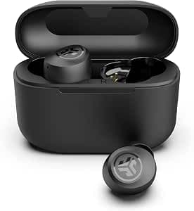 JLab Go Air Pop+ True Wireless Earbuds, In Ear Headphones, Bluetooth Earphones, 35H Playtime Ear Buds, Bluetooth Earbuds with Microphone, USB-C Charging Case, Dual Connect, EQ3 Sound, Midnight Black
