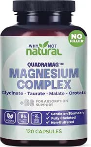 4-in-1 Magnesium Complex Supplement - Glycinate, Taurate, Malate, Orotate Blend - 300 mg per Serving, 120 Capsules