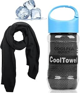 VAKKI Cooling Towel, Ice Cold Sports Sweat Towels for Instant Relief Perfect Coolings Scarf Neck,Forehead, Wristband, Bandana, Stay Cool from Over Heating During All Kinds of Sport and Exercise