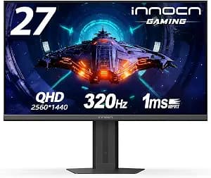 INNOCN 27" Monitor Gaming 2K QHD 2560 x 1440P 240Hz 320Hz 1ms IPS PC Computer Display, HDMI 2.1, DP 1.4, HDR 400, Eyes Care, Height/Pivot Adjustable, VESA Mountable, 27G2T