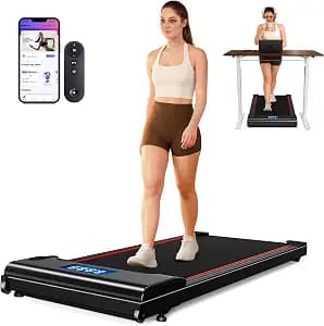 NeoSilent Walking Pad Treadmill Under Desk for Home with BLDC Core and Extra-Large Belt, App and Remote Control, Portable and Compact for Small Space