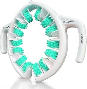 TESMED Cellulite Massager Made in Italy, Anticellulite Device with Convergent and Divergent Rollers to Lift, Tighten and Smooth Skin, Green