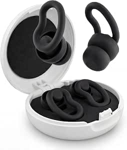 Ear Plugs for Sleeping for Side Sleepers, Soft Silicone Ear Plugs Anti Snoring 6 Sizes S/M/L for Optimal Fit (Single & Double), 2 Pairs Ear Wings, Reusable, Noise Reduction
