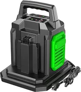 Rapid CH2800D for EGO Battery Charger 56V with Dual Ports, Replacement for EGO Charger CH5500/CH7000/CH2100/CH3200/CH8000, Compatible with 56-Volt EGO Power+ Lithium-ion Battery BA2800/BA4200/BA1400