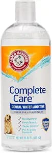 Arm & Hammer Dog Dental Water Additive Breath Freshener, Odorless Flavorless Oral Care Solution for Plaque and Tartar Control, Daily No Brush Dental Support for Dogs, 16 Fl Oz