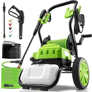 4800PSI Pressure Washer Electric Power Washer, 1800W High Pressure Washer | Professional Washer Cleaner, with 5 Nozzles,3L Soap Bottle and 23FT Hose, Best for Cleaning Cars,Driveways,Patios