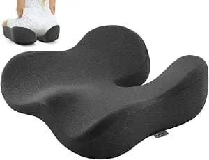 Dreamer Car Seat Cushion for Tailbone & Sciatica Pain Relief | Certified & Ergonomist-Designed,Tapered Front Edge Reduces Thigh Pressure,Wide Memory Foam for Office Chair, Car, Wheelchair