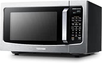 TOSHIBA TMC16S4AST Microwave Oven with Origin Inverter Technology, LCD Display and Smart Sensor, 1.6 Cu.ft, Stainless Steel