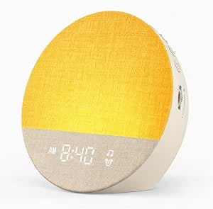 Dreamegg Sunrise Alarm Clock, White Noise Machine, Alarm Clock for Bedroom | 29 Soothing Sound, Dimmable Night Light, Sleep Routines with Timer, Natural Wake Up Light, Adults, Baby, Decor, Sunrise 1