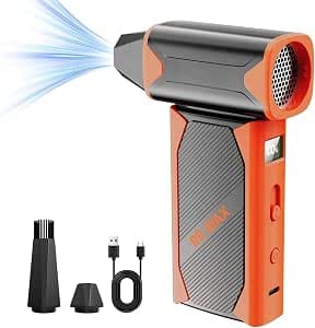 Compressed Air Duster,150000RPM Brushless Motor Electric Air Duster,8-Gear Adjustable Air Blower with LED Display, Rechargeable Powerful Dust Cleaner for Computer, Keyboard (Blackmax)