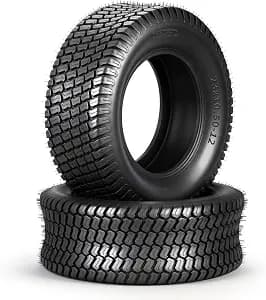 23x10.50-12 Lawn Mower Turf Tires (Set of 2), 4 Ply Turf S Pattern 23x10.5x12 Tubeless Tires for Lawn & Garden Riding Mower Tractor Golf Cart Utility Vehicles