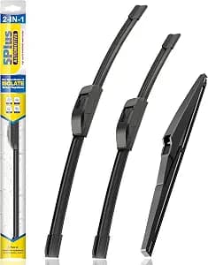 5 PLUS® Silicone Windshield Wiper Blades Replacement for 2019-2008 TOYOTA Highlander / 2023-2011 LEXUS GX460 Wiper Blades (Set of 3),Automotive Replacement Windshield Wiper Blade-26"/20"/12"