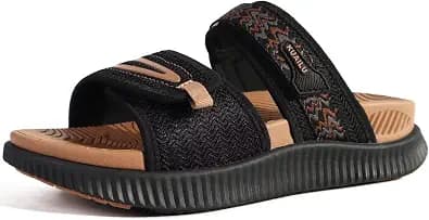 KuaiLu Womens Fashion Orthotic Slides Ladies Athletic Thick Cushion Recovery Sandals Adjustable Strap Slip On Walking Sandles With Comfortable Plantar Fasciitis Arch Support