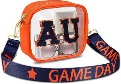 Game Day Clear Bag for Women Football Stadium Approved Clear Crossbody Purse Game Day Accessories Outfits