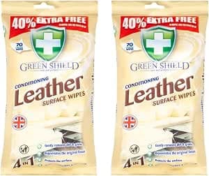 FERRIS | Large Conditioned 4-in-1 Leather Surface Wipes | Fresh Scented Leather Wipes Removes Dirt with Protecting the Surface | Multi-purpose Use Gives Surfaces an Original Finish [Pack of 140]