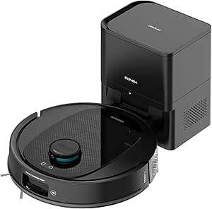 Cecotec Conga Y80 X-Treme Robot Vacuum Cleaner and Floor Scrubber with Self Vacuum Base and AI Conga Y80 X-Treme Laser Navigation and Artificial Intelligence, 13000Pa, 2.5L Base, Autonomy up to 220 m²
