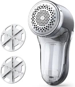 POPCHOSE Fabric Shaver, Lint Remover for Clothes, Battery Operated Lint Shaver with 6-Leaf Blades, Sweater Shavers to Remove Pilling for Clothing, Couch, Furniture, Fuzz, Lint Ball, Pillings