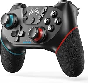 UPGRADE Controller for Switch, Wireless Controllers for Switch/Switch 2/Switch Lite/Switch OLED, Controller for Switch Pro with ONE KEY WAKE UP/Screenshot/Turbo Adjustable/Vibration Adjustable/6 Axis