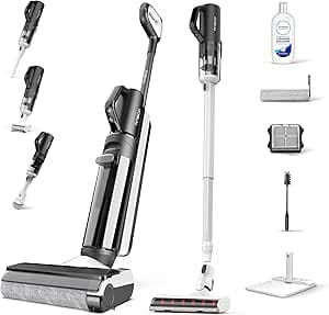 Tineco Floor One S5 Combo Power Kit, Smart Wet Dry Vacuum Cleaner with iLoop Technology 5-in-1, Ultra Quiet for Pet Hair, Hard Floors, LED Display, Wi-Fi, App