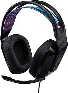 Logitech G335 Wired Gaming Headset, with Flip to Mute Microphone, 3.5mm Audio Jack, Memory Foam Earpads, Lightweight, Compatible with PC, PlayStation, Xbox, Nintendo Switch/Switch 2 - Black